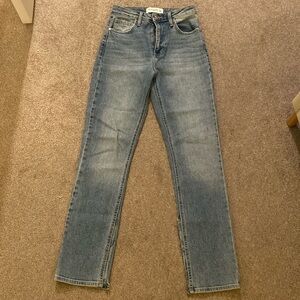 Just Black Denim jeans. Split hem at the bottom.